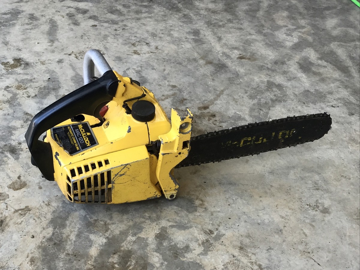 Vintage McCulloch MAC 120 Chainsaw Chain Saw w/Bar sss | eBay