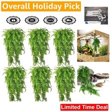 Reptile Hanging Vines - Easy Clean  Install - Hassle-Free - 6 Pack - Gecko