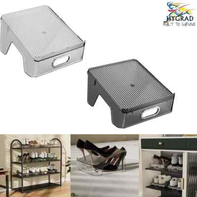 Doppellagiges Schuhregal platzsparend für Schrank Acryl Schuhhalter Stapler Platz