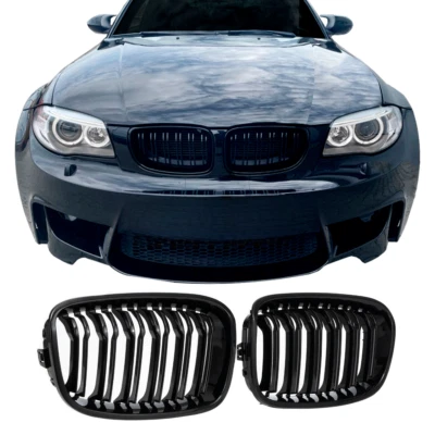 JOM Calandre avant ABS BMW Serie 1 F20 / F21 de 2011 a 2015 Noir, sans embleme