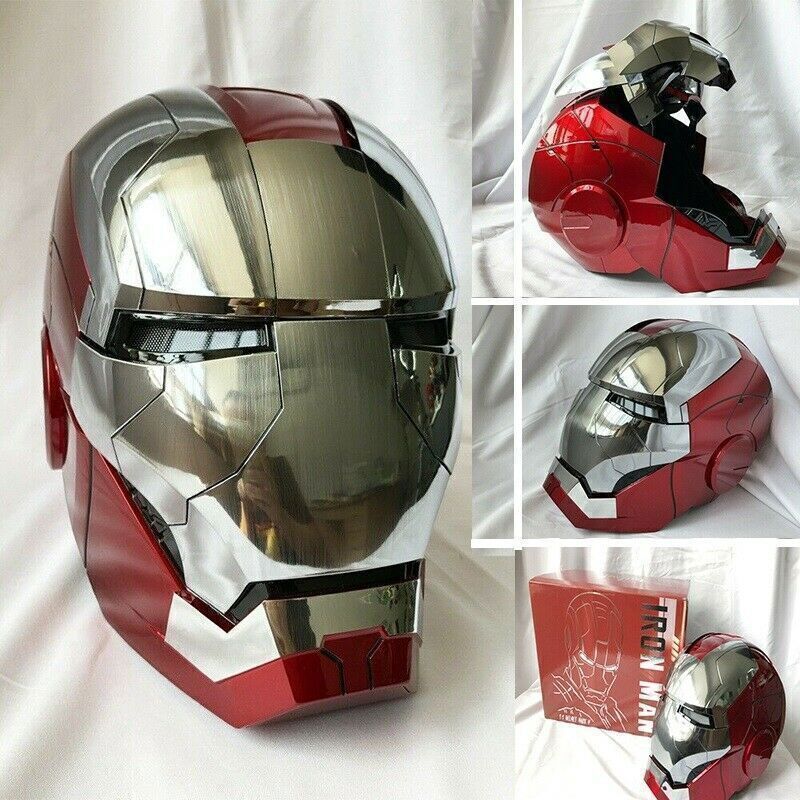 Stock Iron Man MK5 Helmet 1:1 Wearable Voice-control Deformed