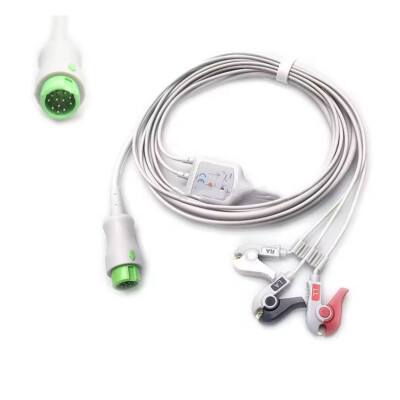 Mindray T5 T8 IPM8 UMEC8 IMEC10 3-leads ECG Cable Grabber AHA  12 pin Compatible