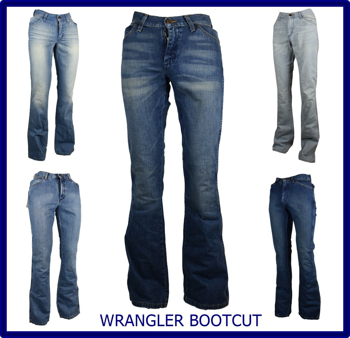 Wrangler jeans pantaloni da uomo a zampa bootcut svasati slim fit