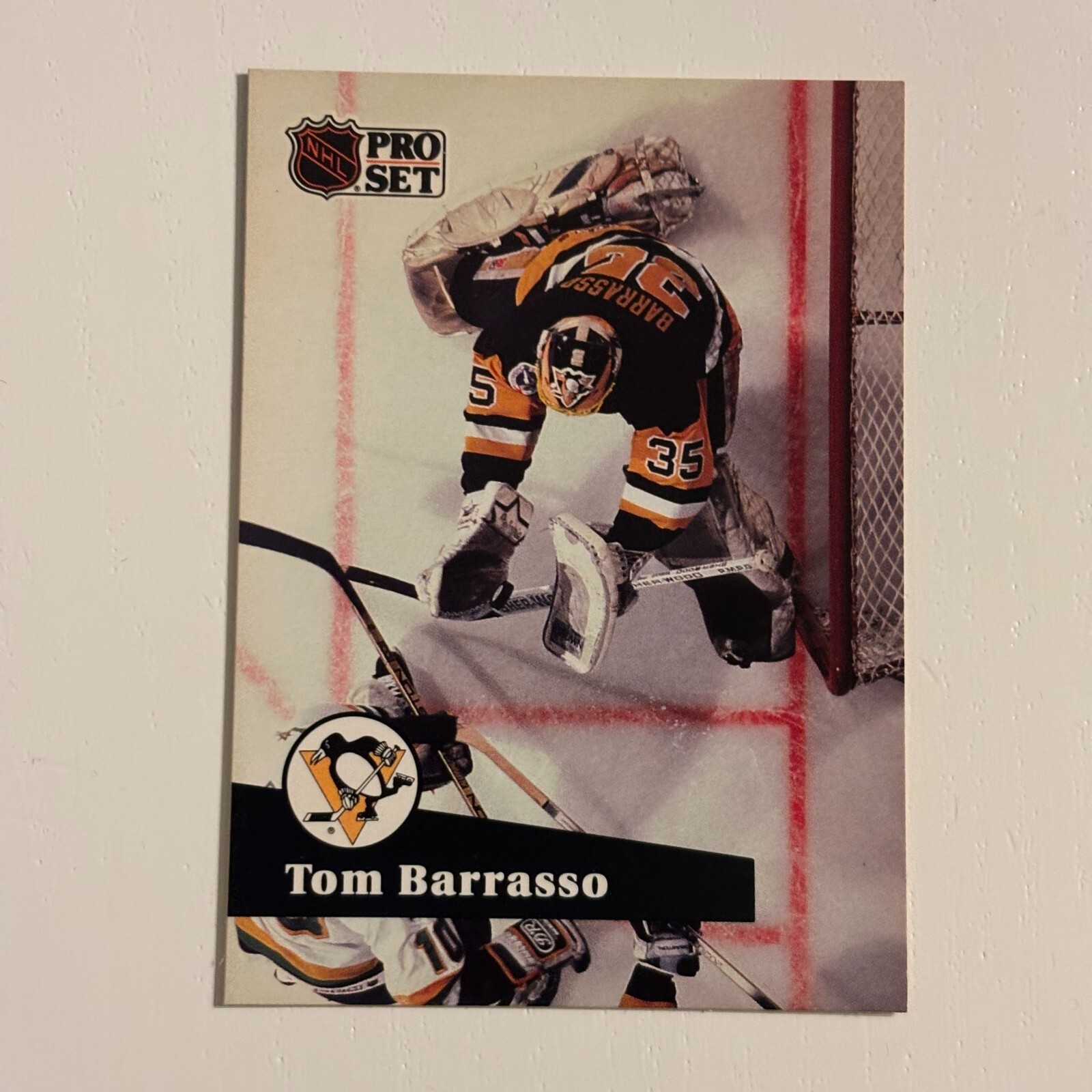 1991-92 Pro Set - #186 Tom Barrasso - PENGUINS - BUY 2 GET 2 FREE