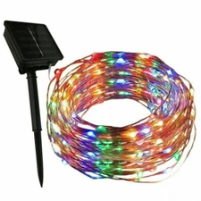 Outdoor Garden Xmas Party Decor Copper Wire Solar String LED Lights Waterproof