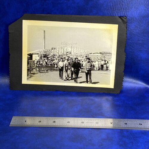 Vtg Circa 1950s Royal American Shows Carnival Scene Calypso Ride Halftone Print - Picture 9 of 9