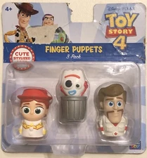Disney Pixar Toy Story 4 Finger Puppets 3 Pack Ducky Buzz Lightyear Bunny "NEW"