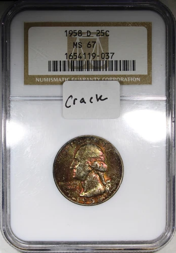 1958-D Washington Quarter NGC MS67 Nicely Toned Both Side High Grade