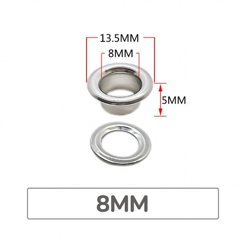 Eyelet with Washer Leather Craft Repair Grommet 4/5/6/8/10/12 mm Stainless Steel - Picture 12 of 14