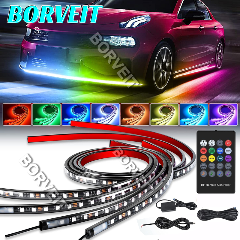 Remote & Music Underglow RGB LED Neon Strip Light For Traverse Tahoe
