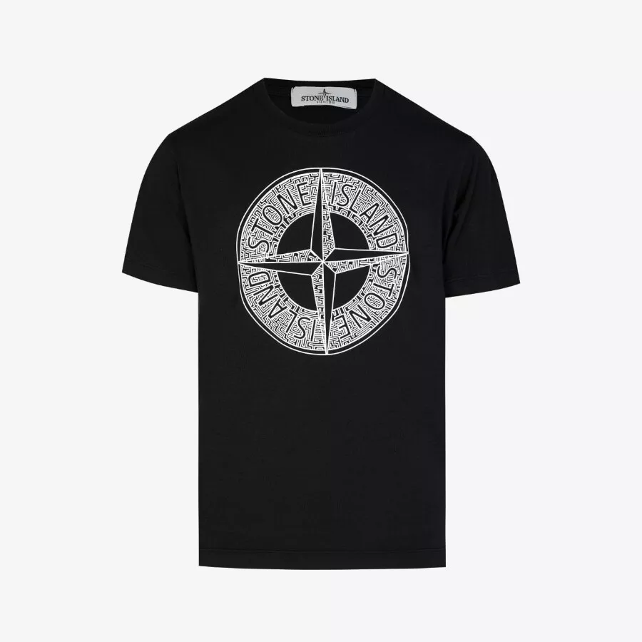 Stone Island Junior Compass T-Shirt - Black and White