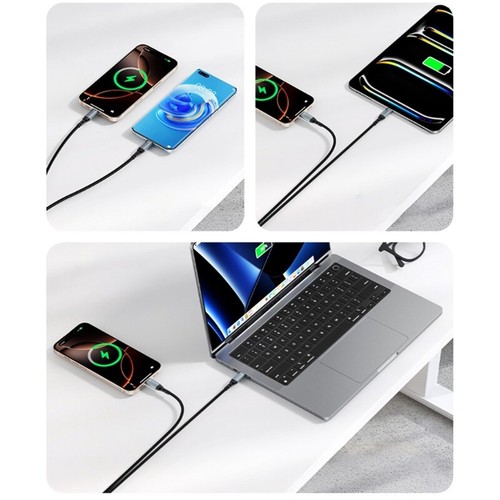 USB C to USB C Data Cord PD140W Fast Charge 480Mbps Data Transfer Cable Line - Zdjęcie 4 z 8