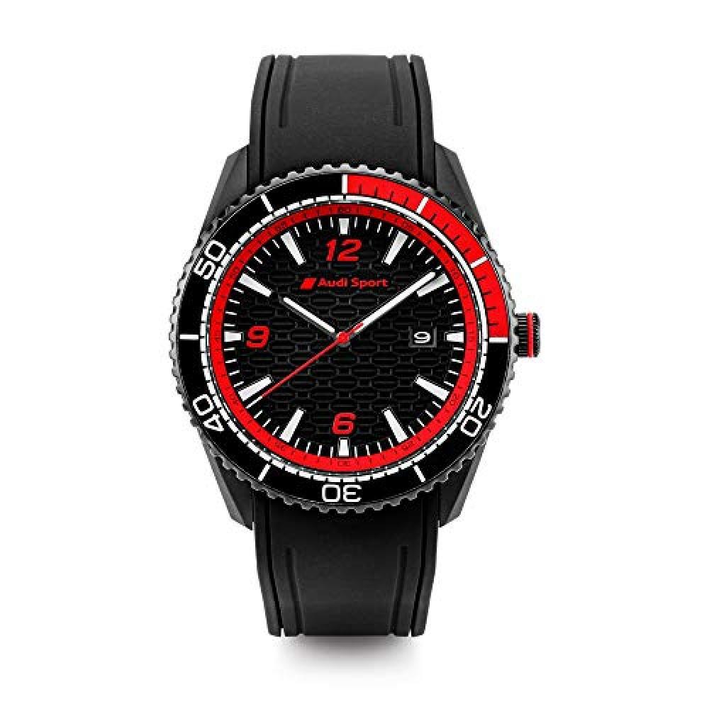 (TG. Mittel) Audi Orologio Sportivo da Uomo, Colore: Nero/Rosso 3102000200 - NUO