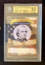 ANDREW JOHNSON 2020 A Word From POTUS President /20 SSP Case hit RARE Gem Mint!