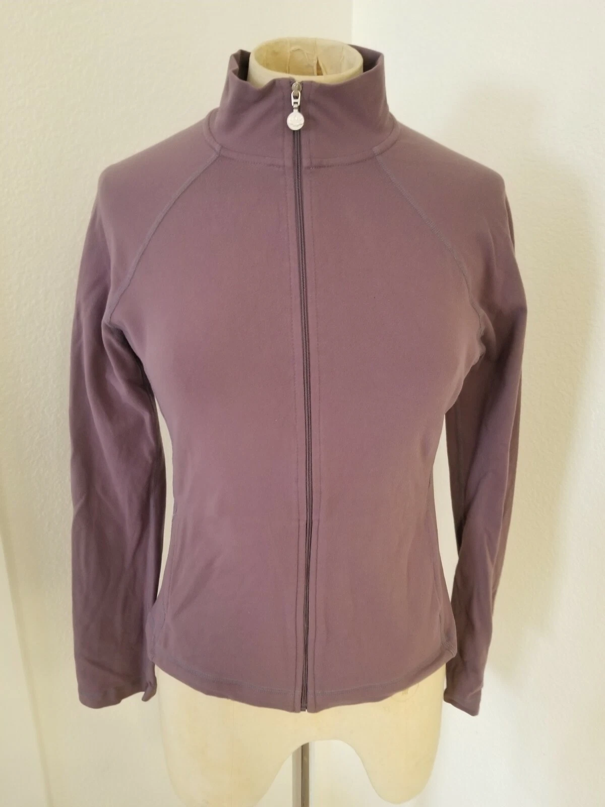 beyond-yoga zip up athletic full zip logo jacket