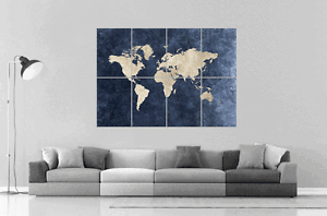 Details About Carte Du Monde World Map Home Deco Wall Art Poster Grand Format A0