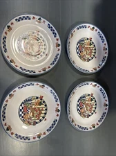 Set of 4 International Tableworks Gardening Season Salad Plates 7 1/4”