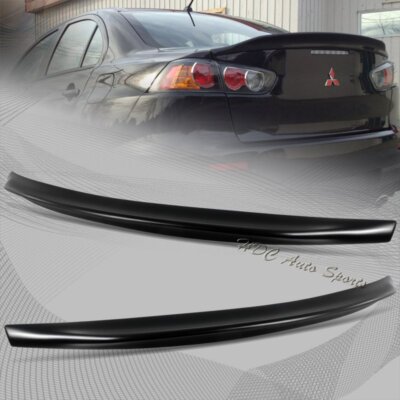 For 2008-2017 Mitsubishi Lancer EVO 10 Black ABS Rear Trunk Duck Lid Spoiler