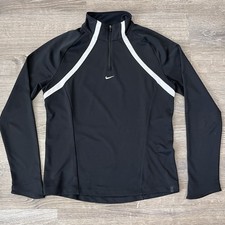 Nike Black Mock Neck Quarter-Zip Dry- Fit Unisex KidsSize M 8-10 Sports