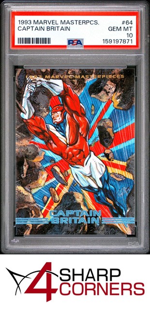 1993 Marvel Masterpieces #64 Captain Britain PSA 10