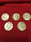 1964 Kennedy Half Dollar 50C Silver .900 Philadelphia Business Strike Lot of 5