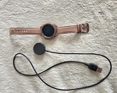 Samsung Galaxy Watch3 41mm Pink Stainless Steel Leather Band Fitness Tracker