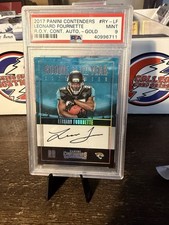 2017 Panini Contenders - Rookie of The Year 2/5 Leonard Fournette PSA Mint 9