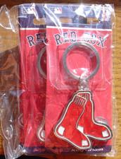 New MLB Baseball Boston Red Sox Keyring Key Chain Lot of 3