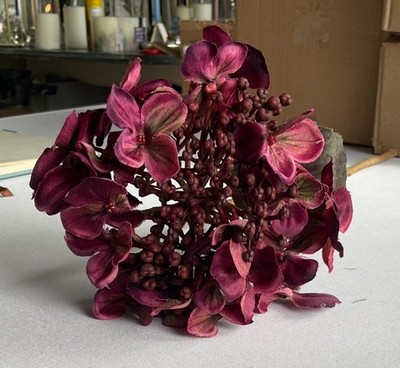 Burgunder Hortensie Kunstblumen Hochzeiten Blumengestecke 50cm Länge 