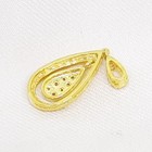 Genuine .30ctw Diamond 14K Yellow Gold 925 Silver Pendant — photo 4