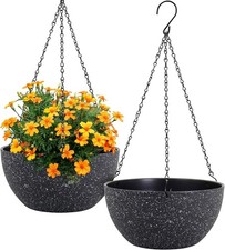 12 in Large Hanging Planters for Indoor Outdoor Plants 2 Pack Hanging Flower US