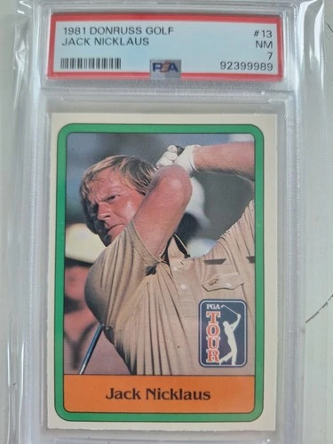 PSA 7 NM JACK NICKLAUS 1981 DONRUSS #13 RC ROOKIE GOLF