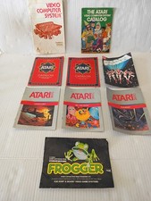 9 Vtg Atari Game Manuals 2600 System Manual Video Games