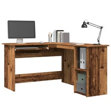 WALPLUS Corner Desk Old Wood 120x140x75 cm Engineered Wood Work Unit