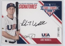2020 Panini USA Baseball Stars & Stripes 207/499 Luke Waddell #CNTLW Auto w5p