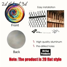 1pc 2D 1pc 2D Flat Printing, Decorative Signs and Plaques, 1pc Aluminum Bright R