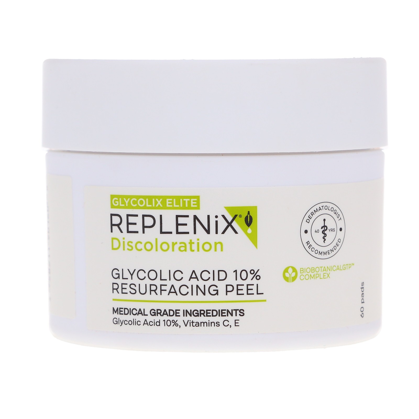 Replenix Glycolic Acid 10% Resurfacing Peel Pads 60 ct