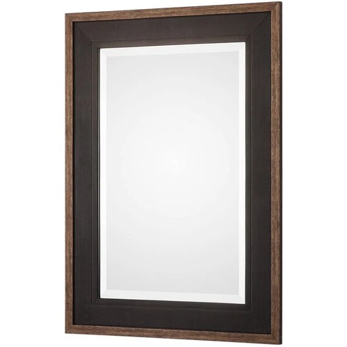 Uttermost 09377 Staveley 42 X 30 inch Rustic Black Mirror - Picture 2 of 4