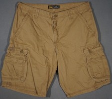 WL13416 AMAZING **LEE** DENIM MENS WESTERN JEAN SHORTS 36 (msr 36"x11.5") BROWN