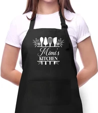 Mimi's Kitchen Apron - Kitchen Apron For Mom - Cooking Apron With Pocket - Mo