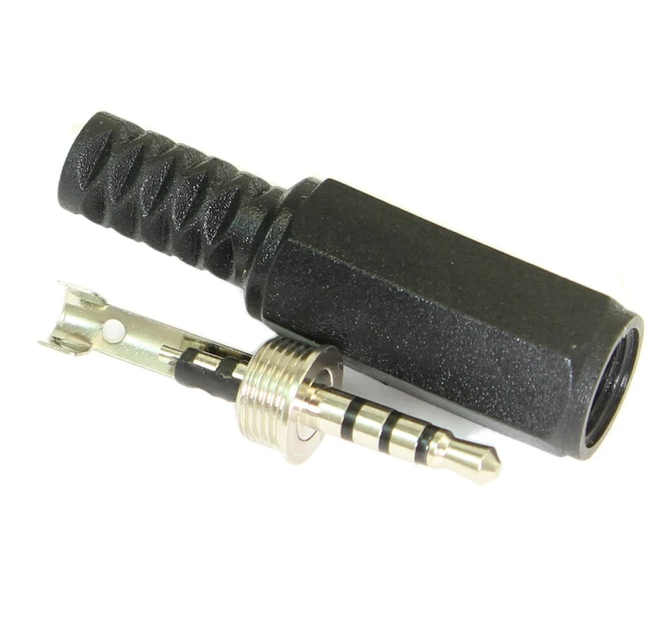 2.5mm Plug/Jack TRRS 4 Connector Self Solder Male - Image 2 of 2