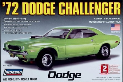 '72 Dodge Challenger 1:25 Model Kit Bausatz Lindberg 73069