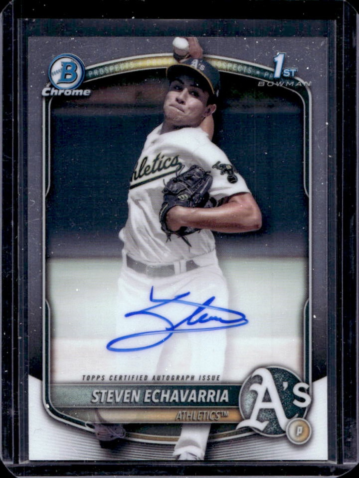 2025 Bowman Steven Echavarria Chrome Auto 1st #CPA-SE Athletics