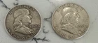 1960-D AND 1963-D  Franklin Half Dollar - 90% silver - Unknown Grade