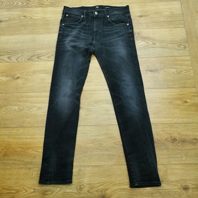 Edwin ED-85 Jeans Herren W32 L32 Schwarz Slim Fit Tapered Leg Denim Japan Stretch
