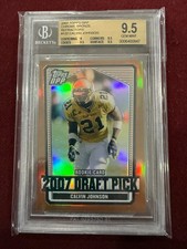 Calvin Johnson 2007 Topps DDP Bronze Refractor Rookie Card 36/250 BGS 9.5 POP 1. rookie card picture