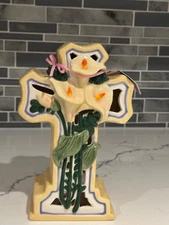 Blue Sky Clayworks Easter Calla Lily & Cross Tea Light Candle House 8.75” NWT