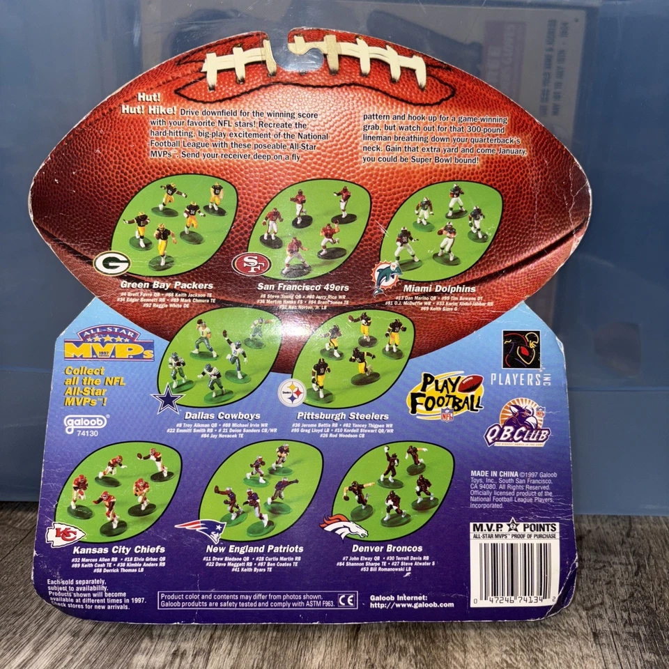 Figuras de ação de futebol americano NFL All-Star MVP Pittsburgh Steelers 5 jogadores 1997 novo na caixa - Imagem 2 de 2