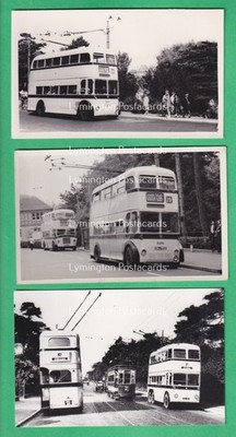  4 FOTOS: 60er Jahre BOURNEMOUTH CORP TROLLEYBUS: YLJ287, DNJ992, DNJ993, BEL819