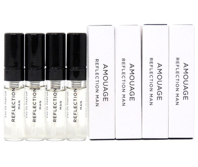 AMOUAGE REFLECTION MAN EDP 2.0ml .06fl oz x 4 COLOGNE SPRAY SAMPLES